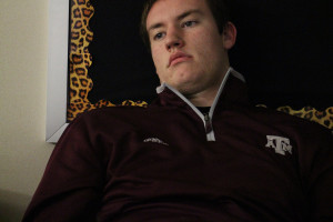 Mason Ameen posing as a bored student. By: Grace Elliott