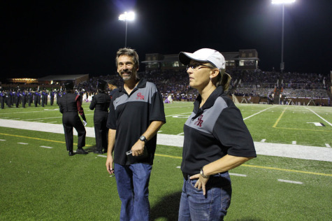 Band directors Mr. Jordan and Ms. Styles being dorks