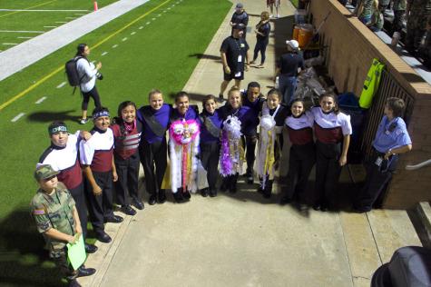 Band members from GRHS and Morton Ranch being friendly