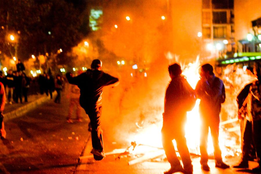 Demonstrations take over the town of Ferguson.