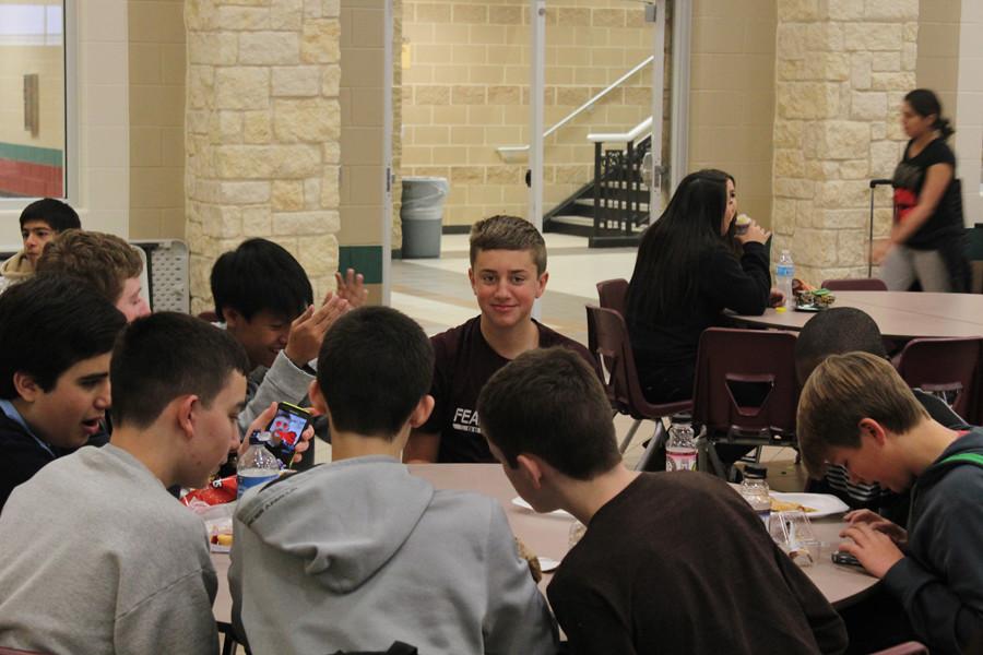 Quality time in the George Ranch Cafeteria 