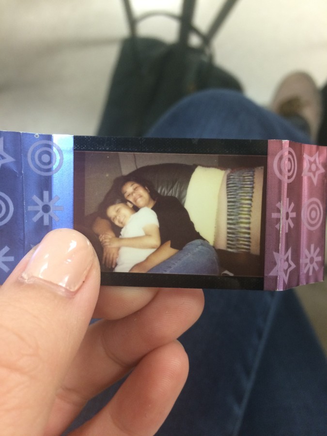 My aunt and I posing together on a film strip