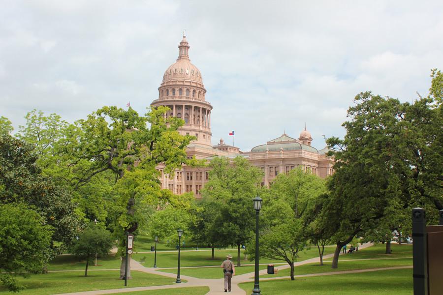 The State Capitol park with great view of the building.
