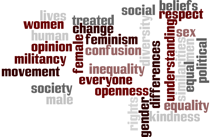 What words comes to mind when you hear the word feminism?