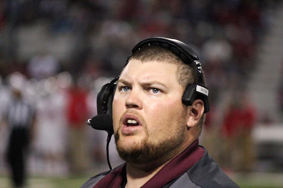 The intensity of the game is reflected on Coach Davis