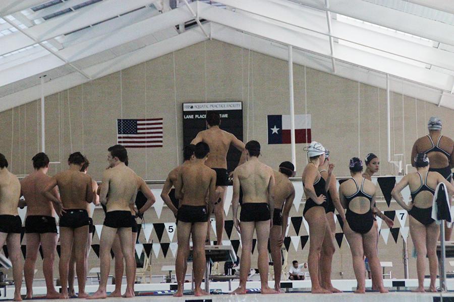 GR swim comes together as one before the start of the meet.