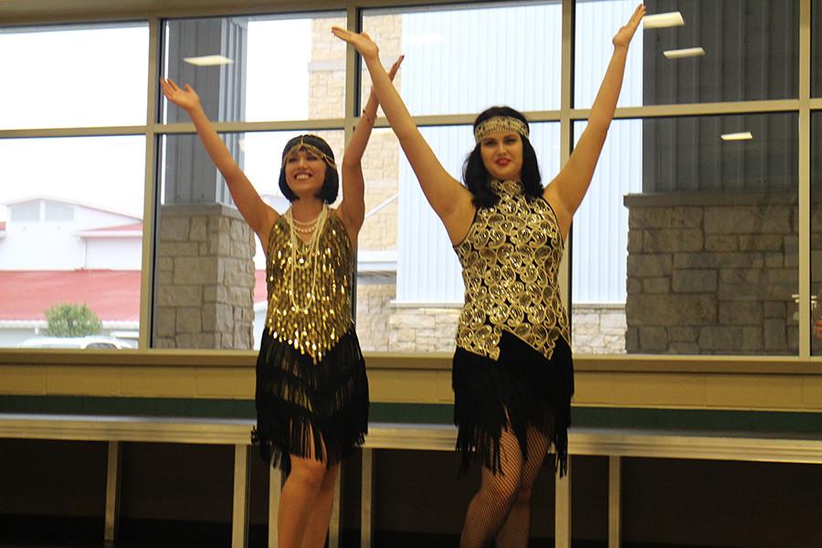 (From Left to Right): Mary Cate Opela and Kate both part of the Great Gatsby themed group.