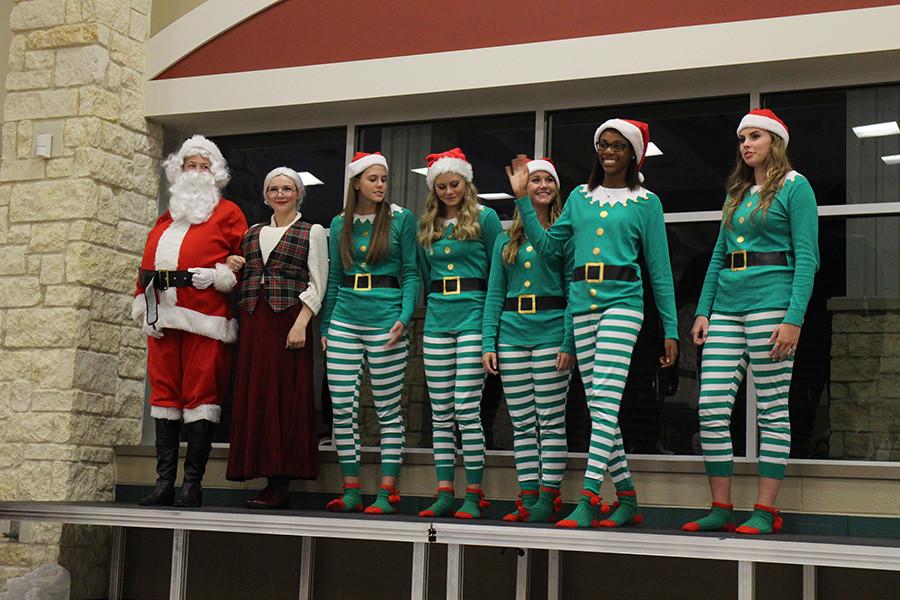 Senior Serve 2015 Christmas themed group. From Left: Mattie Ward, Abbey Messick, Ainsley Mandell, Allyson Derhnel, Rachel Dzuik, Chrysantha Davis, Ambrielle Logan.