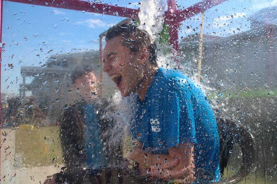 Who says Blake Wood can't shower in public?