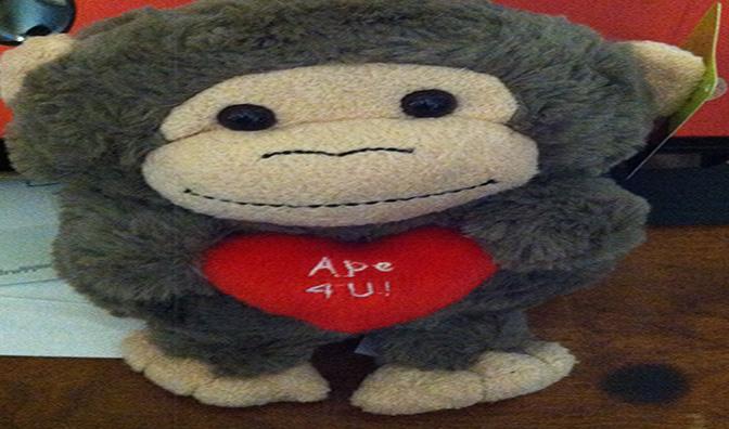 Ape 4 U! Monkey for him on Valentines day 