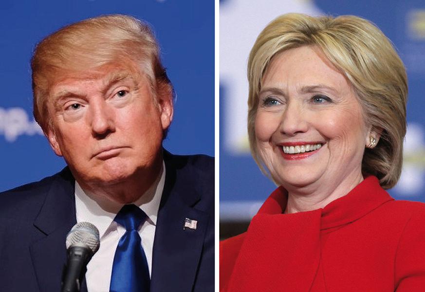 The two candidates - Donald Trump and Hillary Clinton