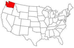 Location of Washington in the U.S.