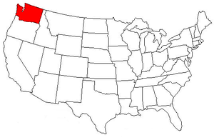 Location of Washington in the U.S. 