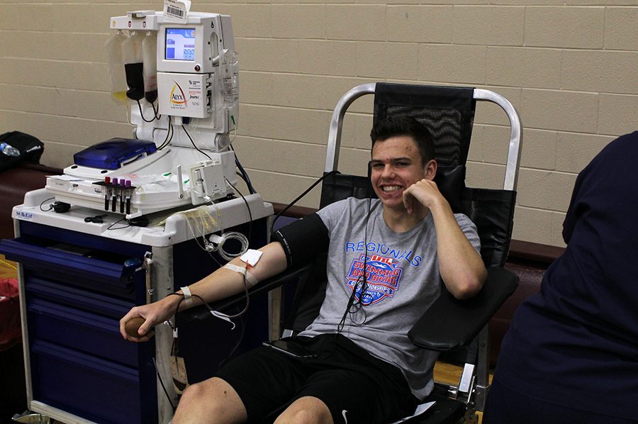 Jack Greene helps save a life by donating blood.
