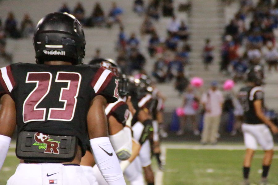 Samuel Barnes is the gunner on the kickoff.