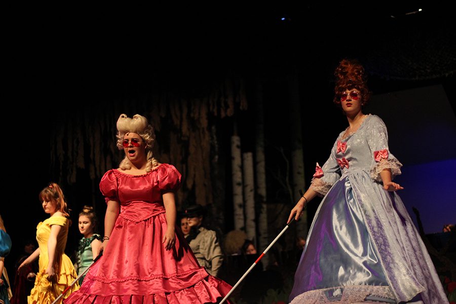The blind stepsisters stumble around the wedding, trying to get in Cinderellas good graces since she is now royalty. 