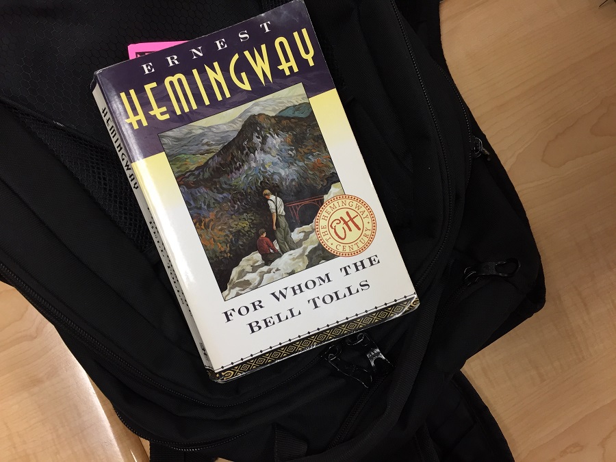 Hemingway was an ambulance driver in WWI and stayed in Spain during the civil war, acquiring much of the experience he used to write For Whom the Bell Tolls.