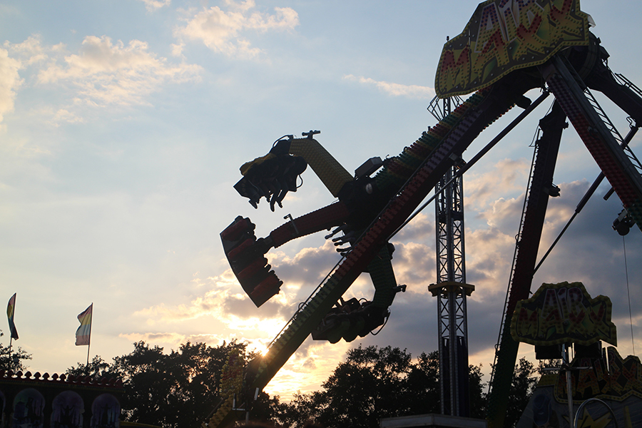 As the sun is setting, Mad Maxx crosses over the threshold of night and day. 