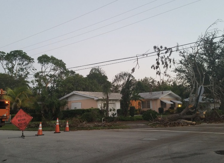 A house in the Miami area after Hurricane Irma.