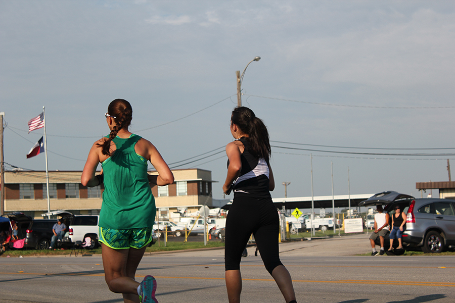 The qualifiers for the parade run, finished with a smile.