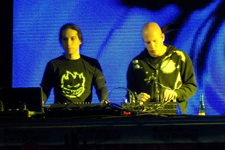 Infected Mushroom performing a show in Russia.