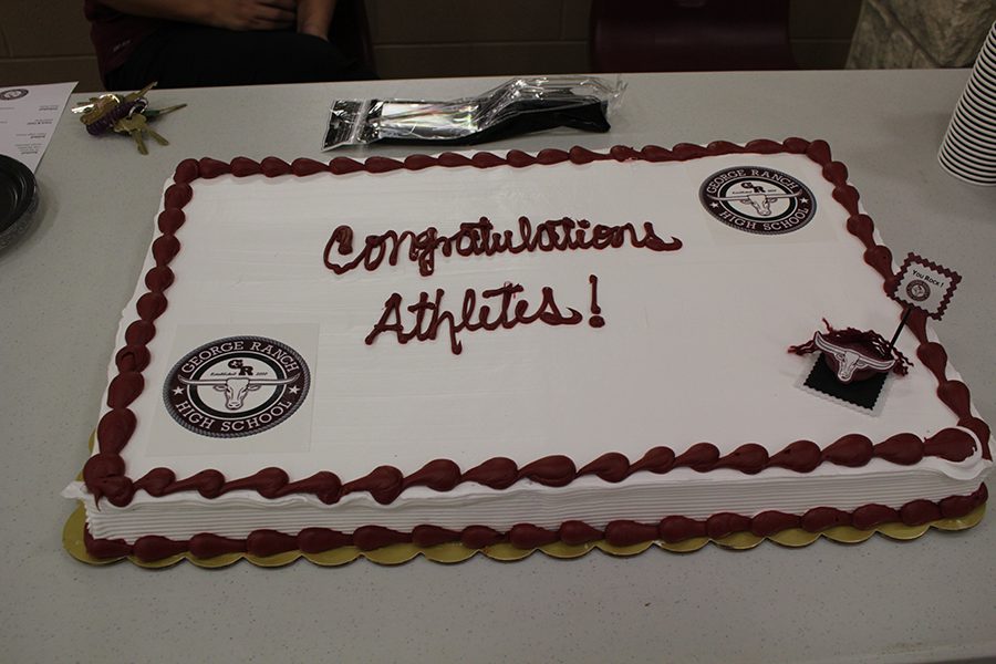 Lets eat some cake as we celebrate our athletes. 