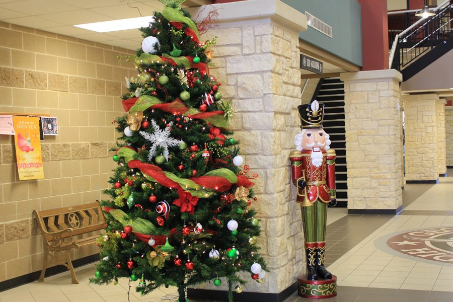 Beautiful Christmas trees by the staff and students in the Main Street of George Ranch