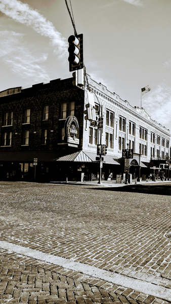 A street corner in the stockyards