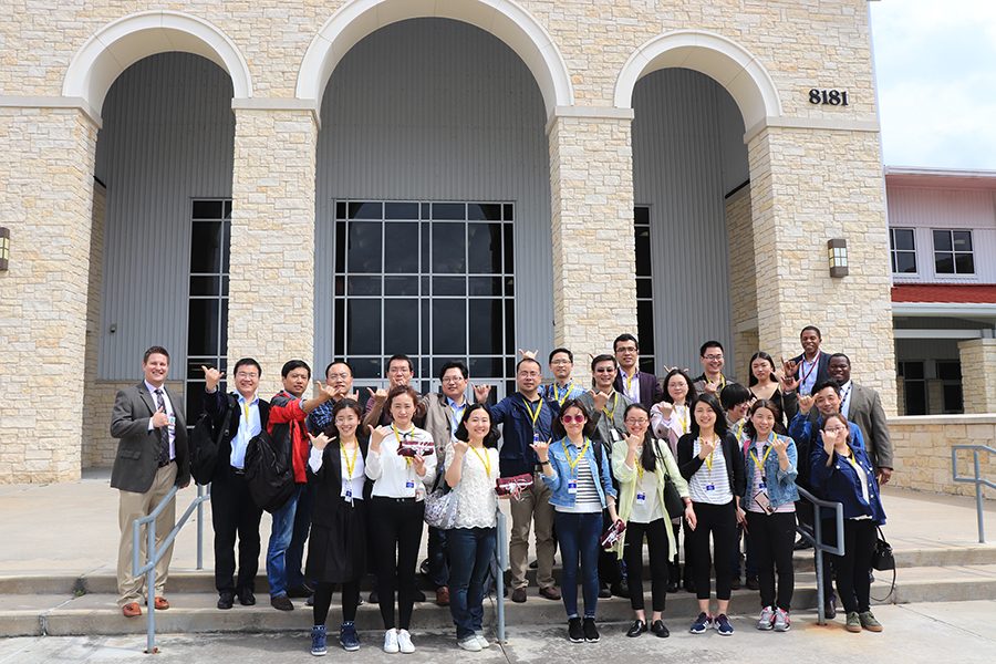 At the end of the day the teachers from China gathered in front of George Ranch for a group picture. 