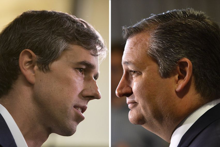 U.S. Rep. Beto ORourke, D-El Paso (left), and U.S. Sen. Ted Cruz, R-Texas.  Picture: Marjorie Kamys Cotera: ORourke/Robin Jerstad: Cruz