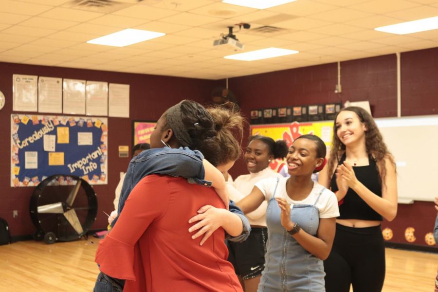 Makayla Mcnight hugging one of her closest friends.