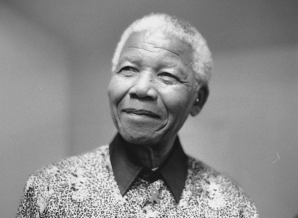 Nelson Mandela, the first President of South Africa.
