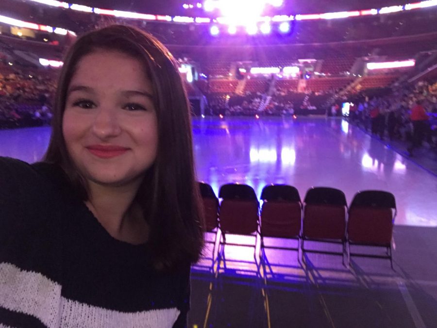 Luana Ghandour is watching the Stars On Ice figure skating show.