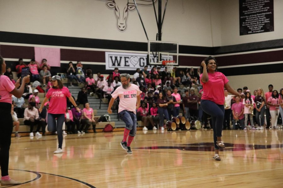 These teachers are too smooth to be dancing for the school. 
Ms. Reeves(left) Siegmund(Middle) Ms.Hills(Right)