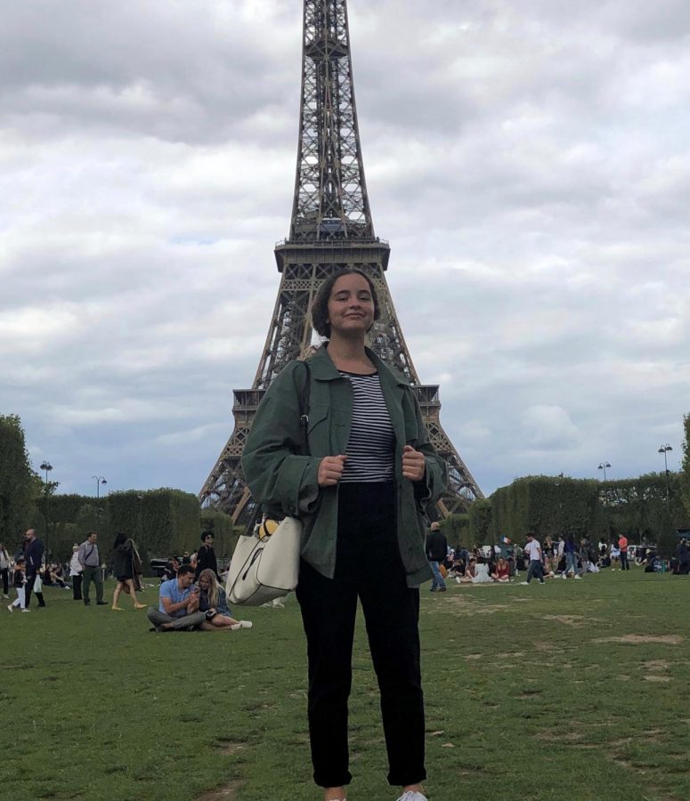 Hannah visits the Eiffel Tower in her hometown Paris, France.