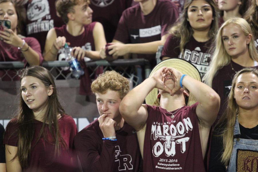 will krenek (11) hypes up ranch rowdies for the best game of the season 