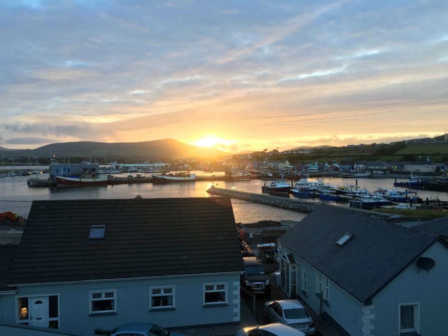 View from our AirBnb in Dingle, Ireland- a beautiful little town right on the coast.