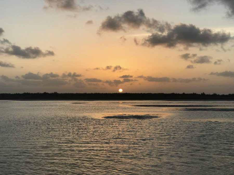 while I was In Michigan I saw this sunset over a lake.