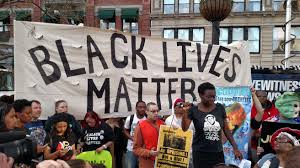 BLM supporters rallying in NYC at the NYC Rise Up event in Union Square.