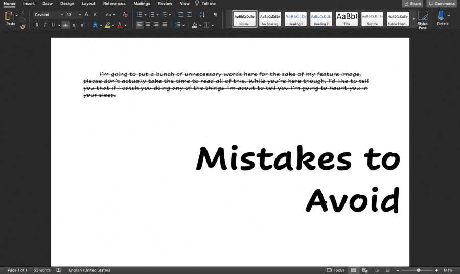 Mistakes to Avoid