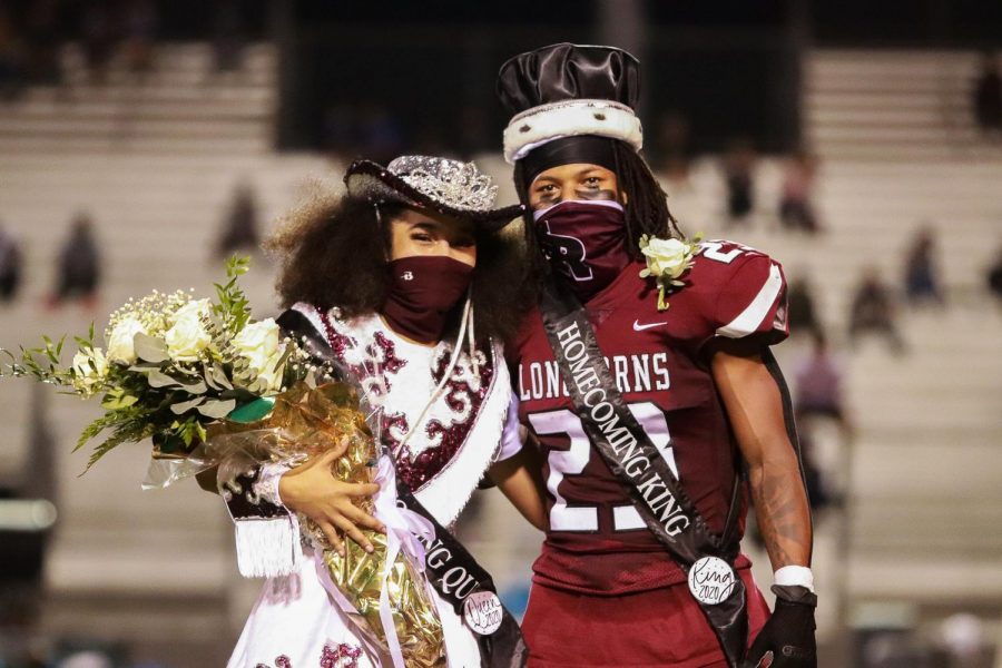 Jaia Johnson (12) and Davion Jenkins (12) are crowned King and Queen for the 2020 Homecoming Royalty.