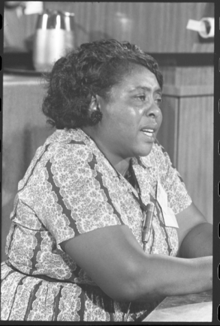 Fannie Lou Hamer Speaks at the Democratic National Convention in 1964.