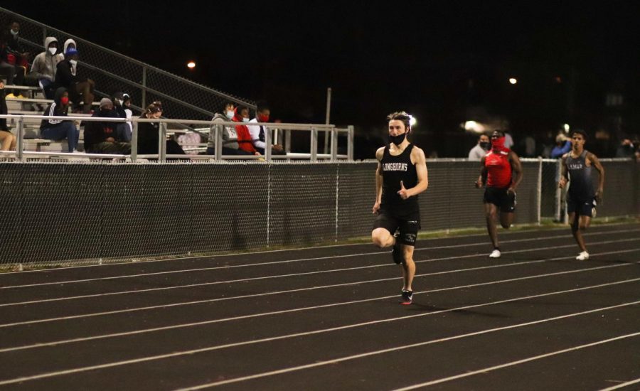 Joseph Bivona (11) got out of the block fast and ended up smoking everybody in the 200m.