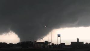 The Violent EF-4 Tuscaloosa tornado tearing through the city of Tuscaloosa, leaving the city in ruins.