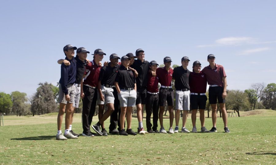 The George Ranch Varsity Golf Team before the start of day 2 of Districts