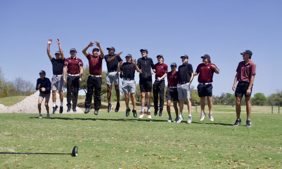 The Boy's Varsity Team have a bit of fun with the team photos.
