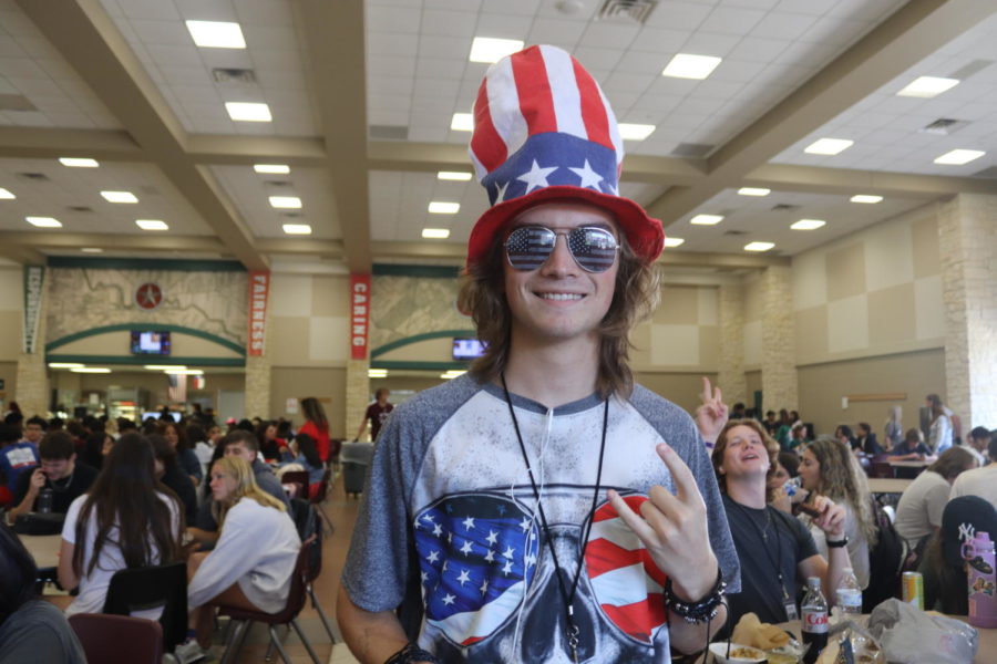 Ayden Fuller (12) going all out for this spirit day at the ranch.